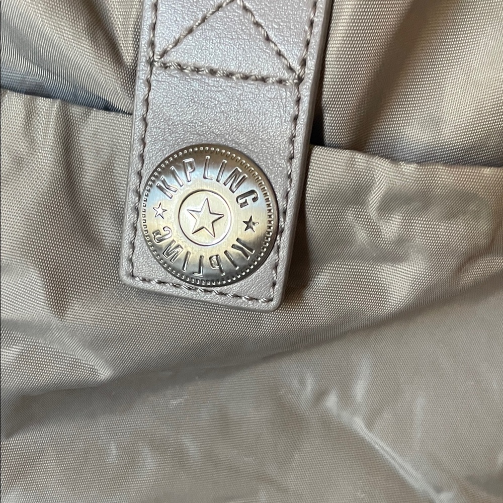 Kipling Light Gray Nylon Shoulder Bag - Picture 2 of 4
